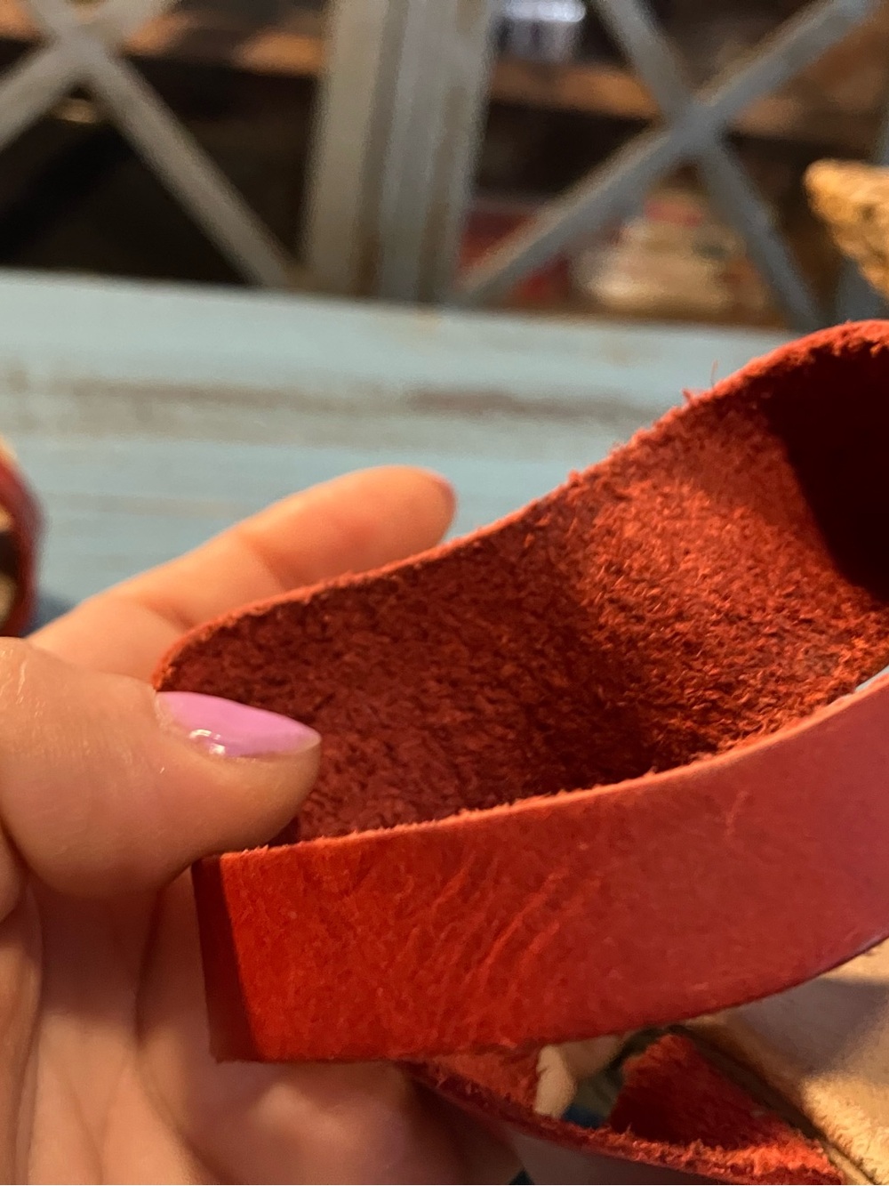 Calou Red Leather Comfortable Flex Clog - Picture 6 of 15
